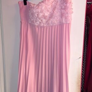 SHEIN Pink Strapless Dress